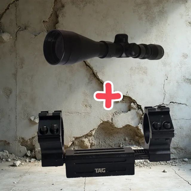 Luneta 3-9x40 + mount de absorção - Foto 2