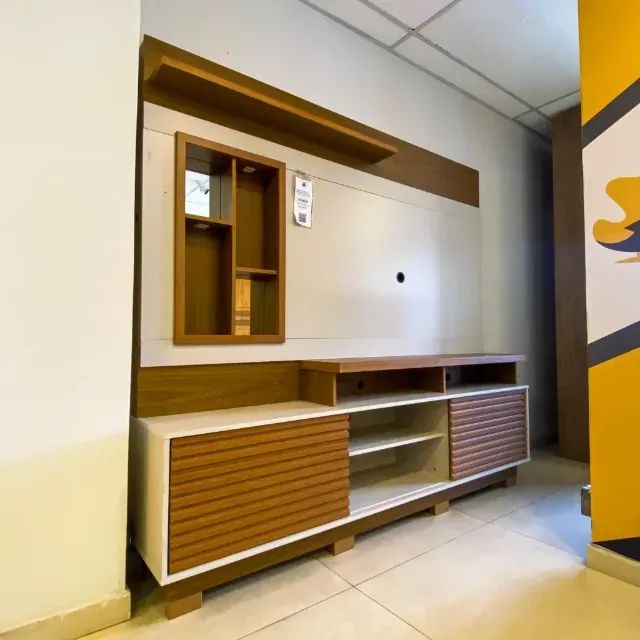 Estante Eldorado para TV até 60 Polegadas Ripado com LED 2 Portas Linea - Foto 5