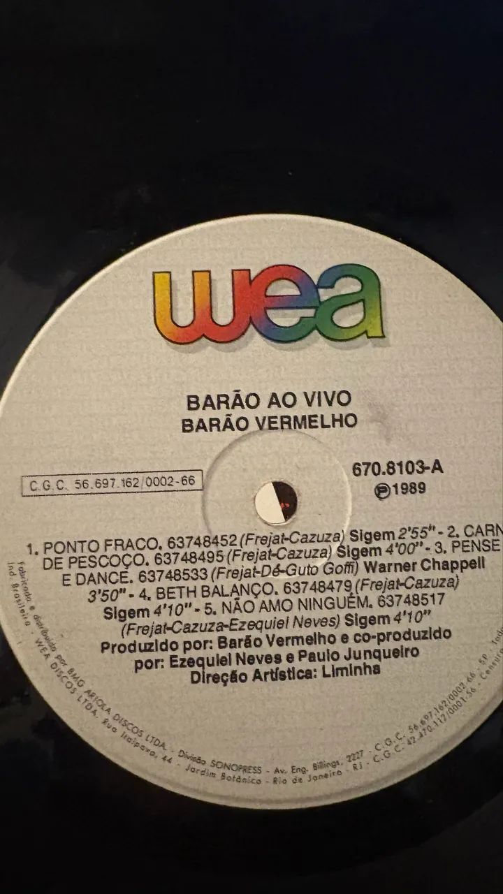 Disco Vinil LP Barão Vermelho ao Vivo - Foto 2