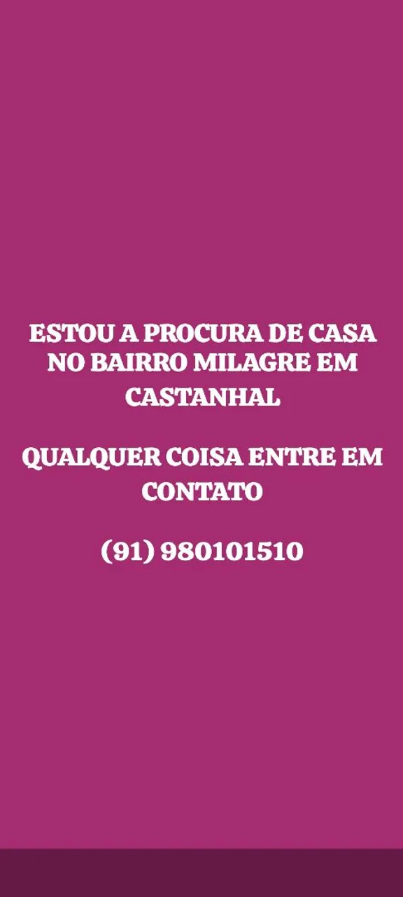Gostaria de comprar uma casa em Castanhal.