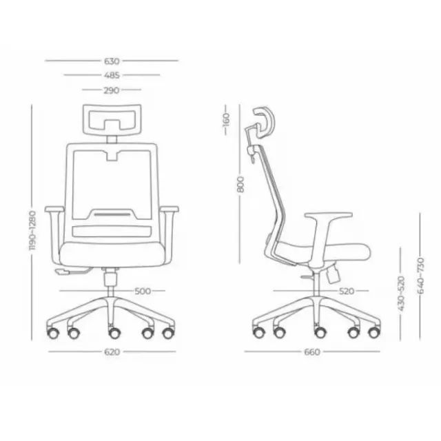 Cadeira Presidente Ergonômica Tela Cinza Apoio De Cabeça Conforto Premium - 30091 - Foto 6