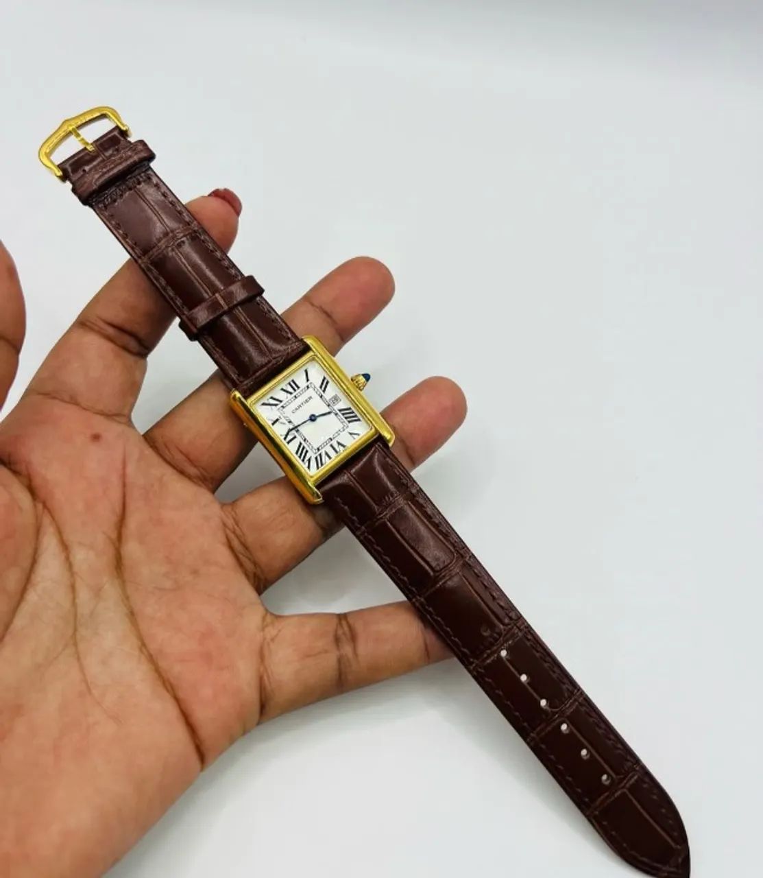 Relógio CARTIER SANTOS PULSEIRA DE COURO 22 MM - Foto 4