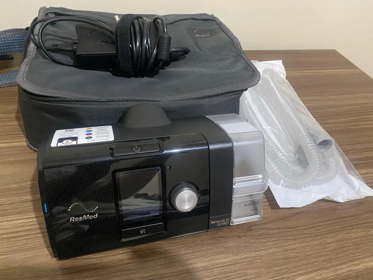 CPAP Resmed Airsense 10 automático + traqueia nova brinde  - Foto 4