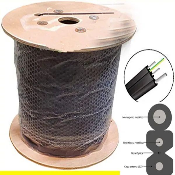 Cabo Fibra Óptica Drop 1fo 1000m Mensageiro Mono elgin  d540     2119