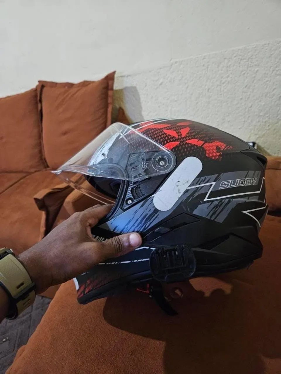 Capacete Suomy Moto Esportivo com Suporte GoPro