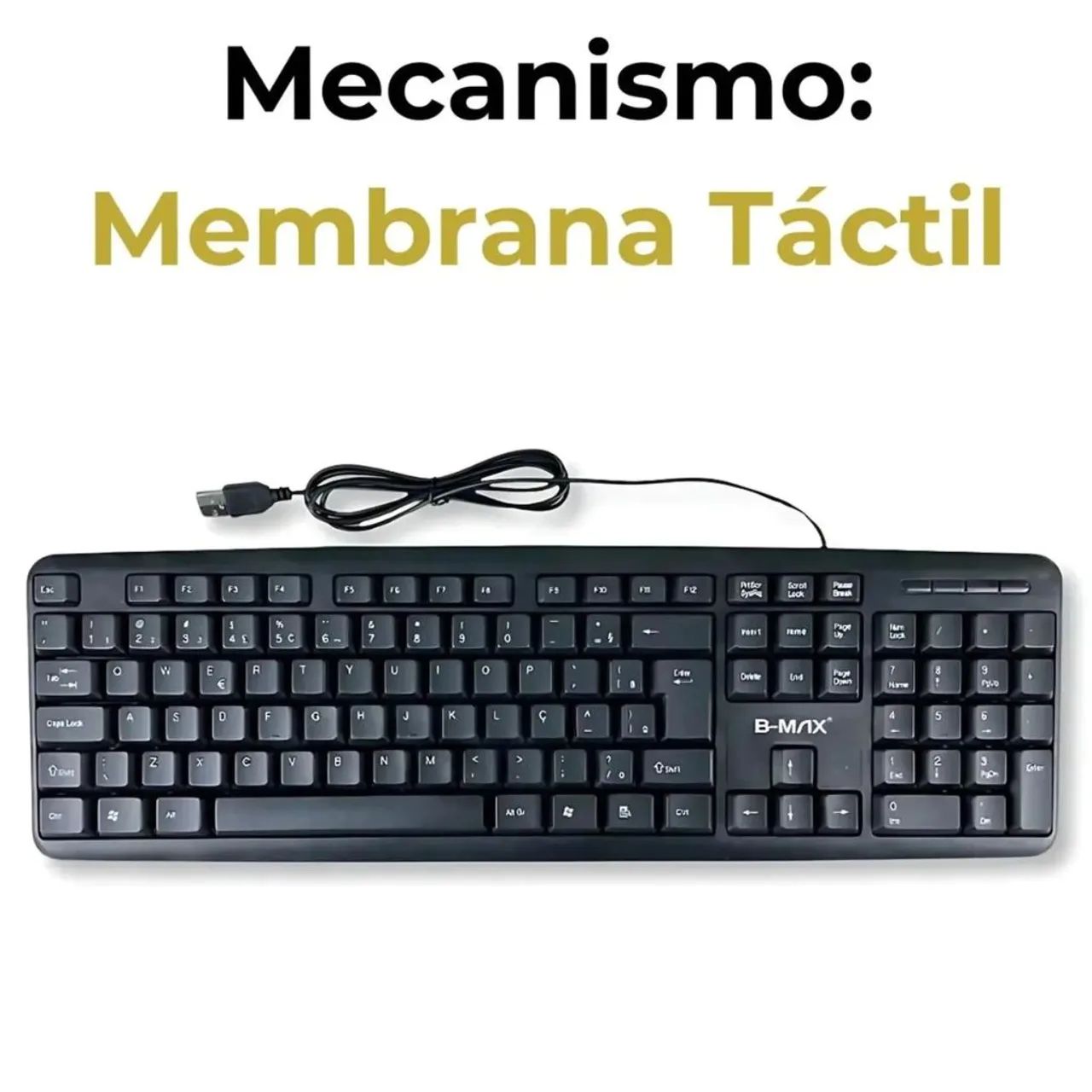 Teclado Padrão USB com Fio B-MAX BM-T02 - Periféricos e Acessórios