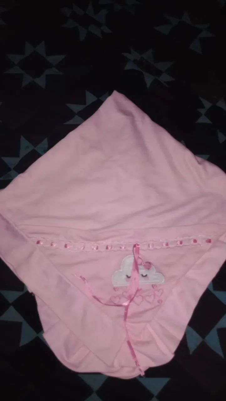 Conjunto de bebê rosa com detalhe de nuvem - Foto 2