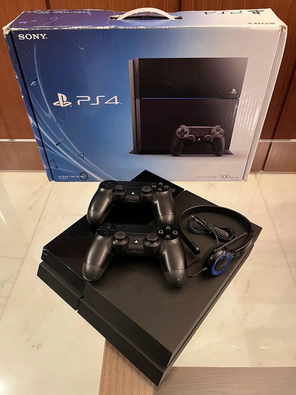 PS4 - 2 Controles/ Cabos Originais/ Caixa