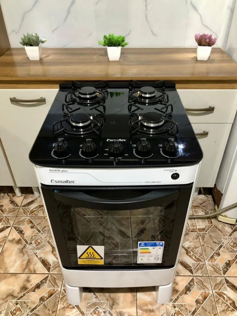 VENDO FOGÃO MODELO ESMALTEC 04 BOCAS MESA DE VIDRO  - Foto 6