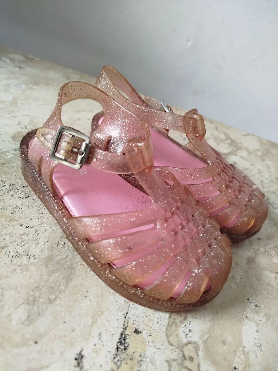 Mini Melissa rosa com glitter Tam 22