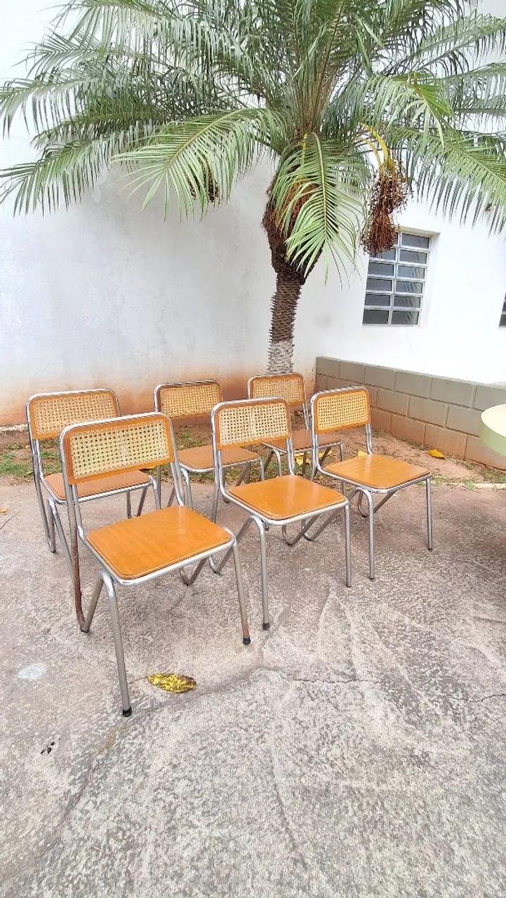 Conjunto Mesa + 6 Cadeiras Década de 60 em Compensado Naval e Fórmica  - Foto 3