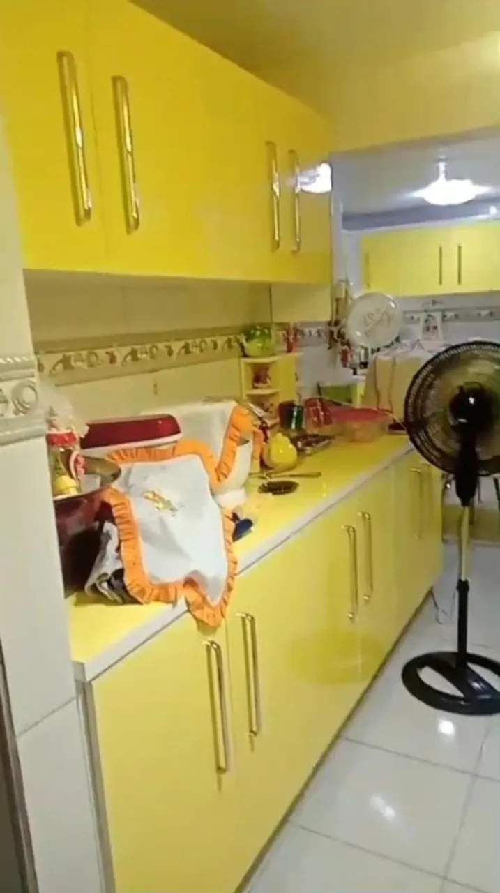 Armários de cozinha amarelos