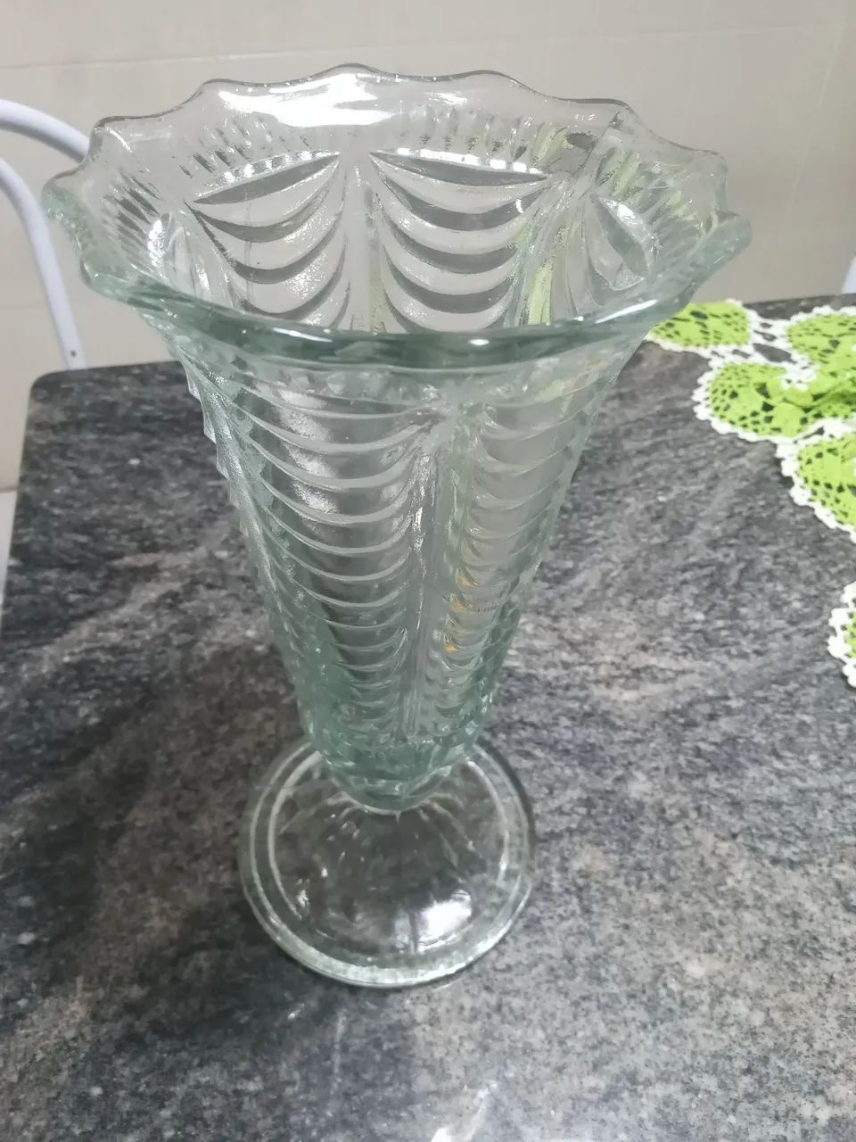 Vaso Transparente Anos 80 Lindo Antigo 