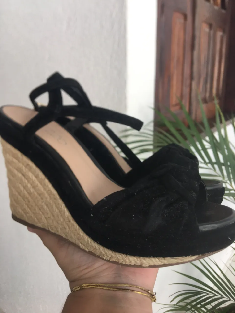 Sandália plataforma preta