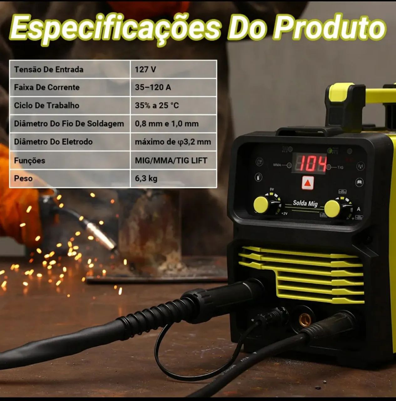 Maquina de solda mig sem gás  - Foto 4