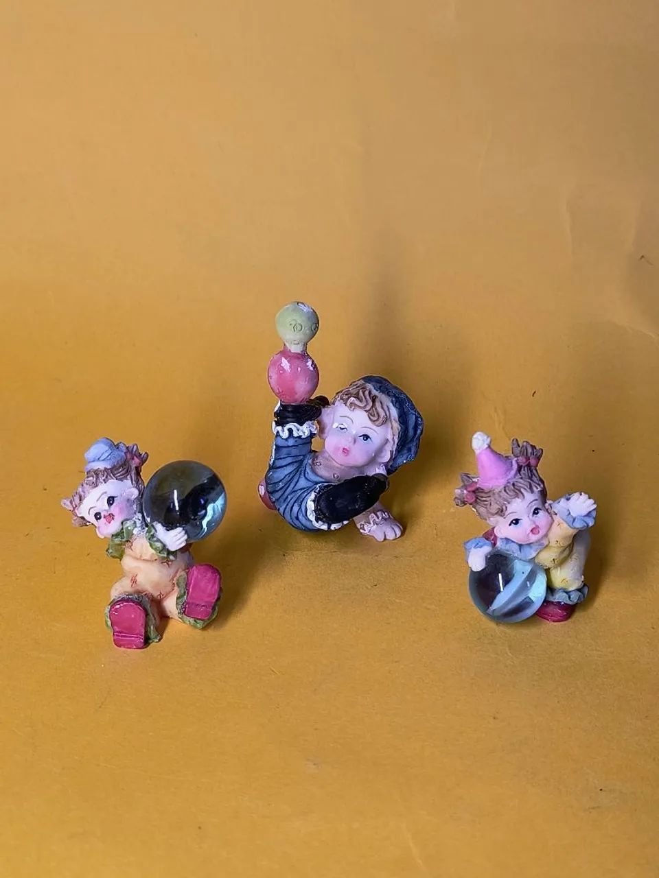 Bebês bibelô brincalhões bolinha de gude decoração colecionador arte antigo antiquario - Foto 2