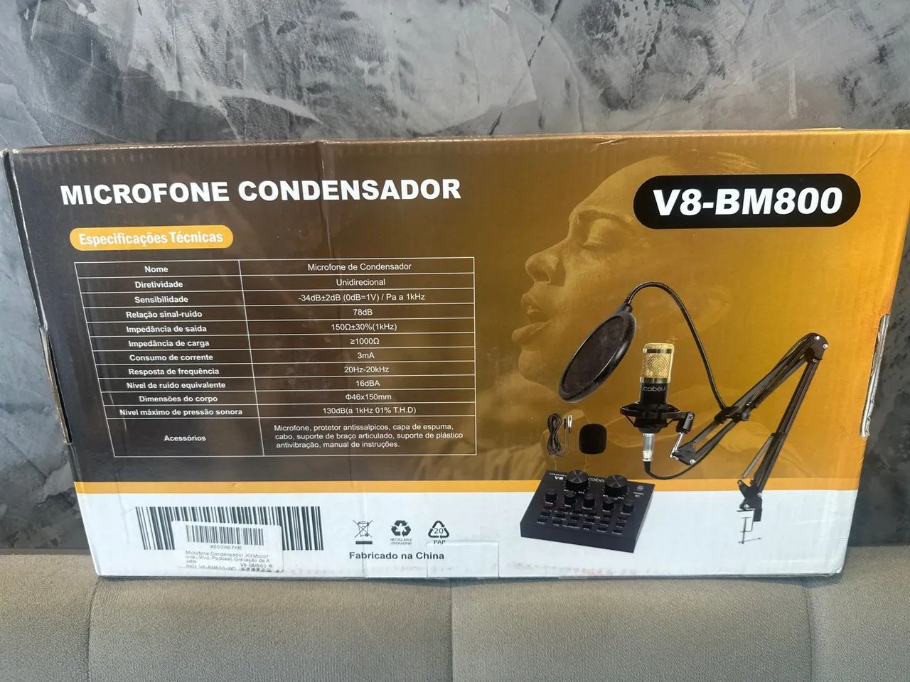 Microfone Condensador Profissional Coibeu V8-BM800 - Som Cristalino - Foto 3