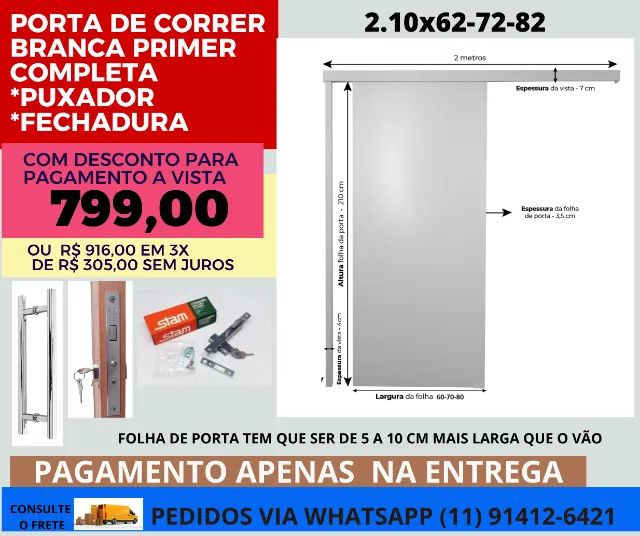 porta de correr primer branco cod- pcb2
