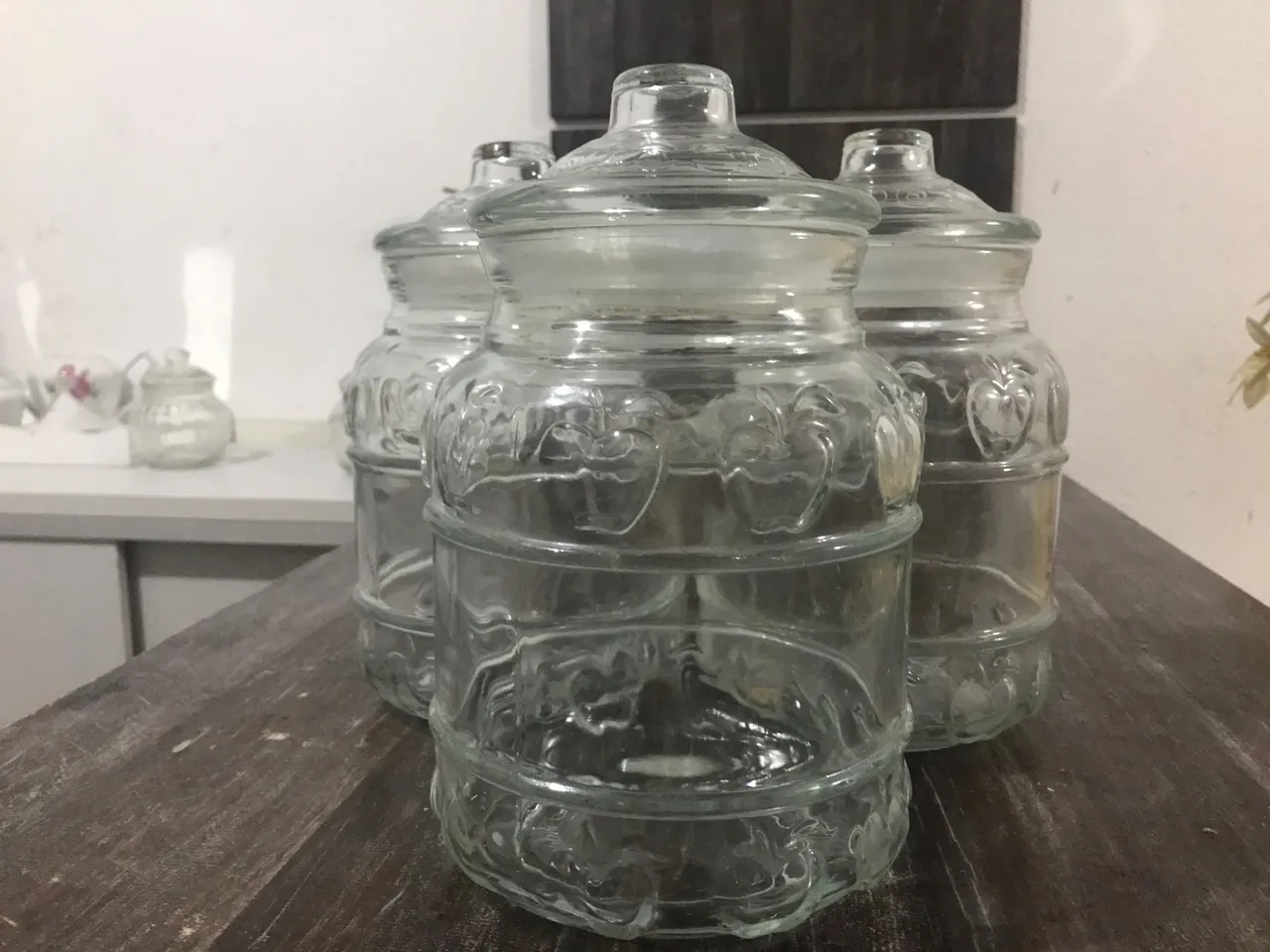 Kit com 3 potes de mantimentos