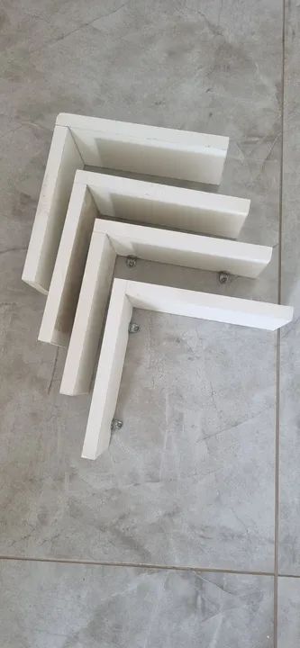 Vendo 3 Nichos + 4 Prateleiras de Canto em L MDF branco  - Foto 2