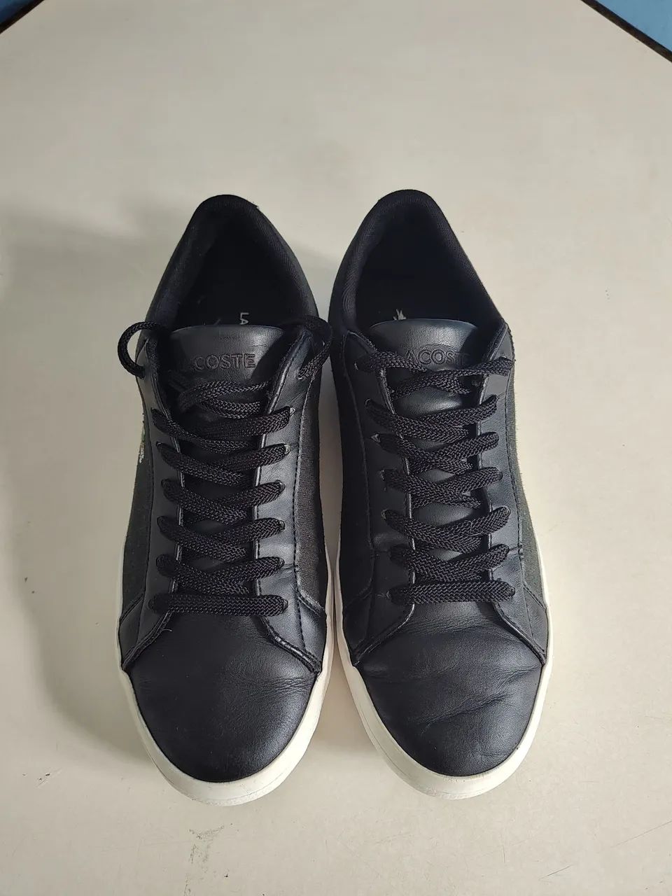 Tênis Lacoste Preto Com verde Musgo Tamanho: 39