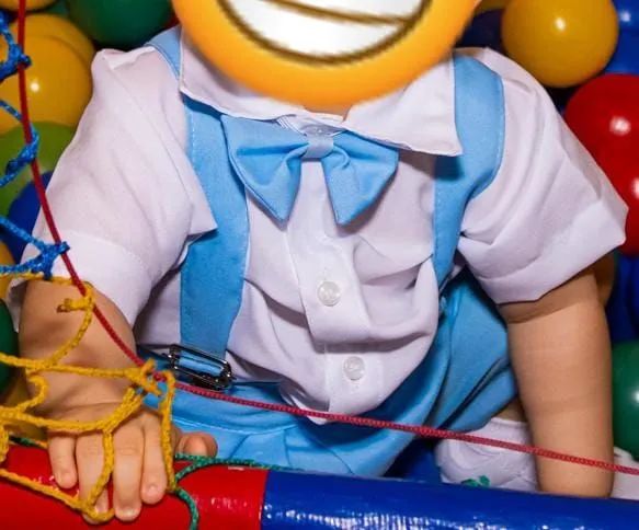 Conjunto social infantil azul - usado 1 vez só! - Foto 3