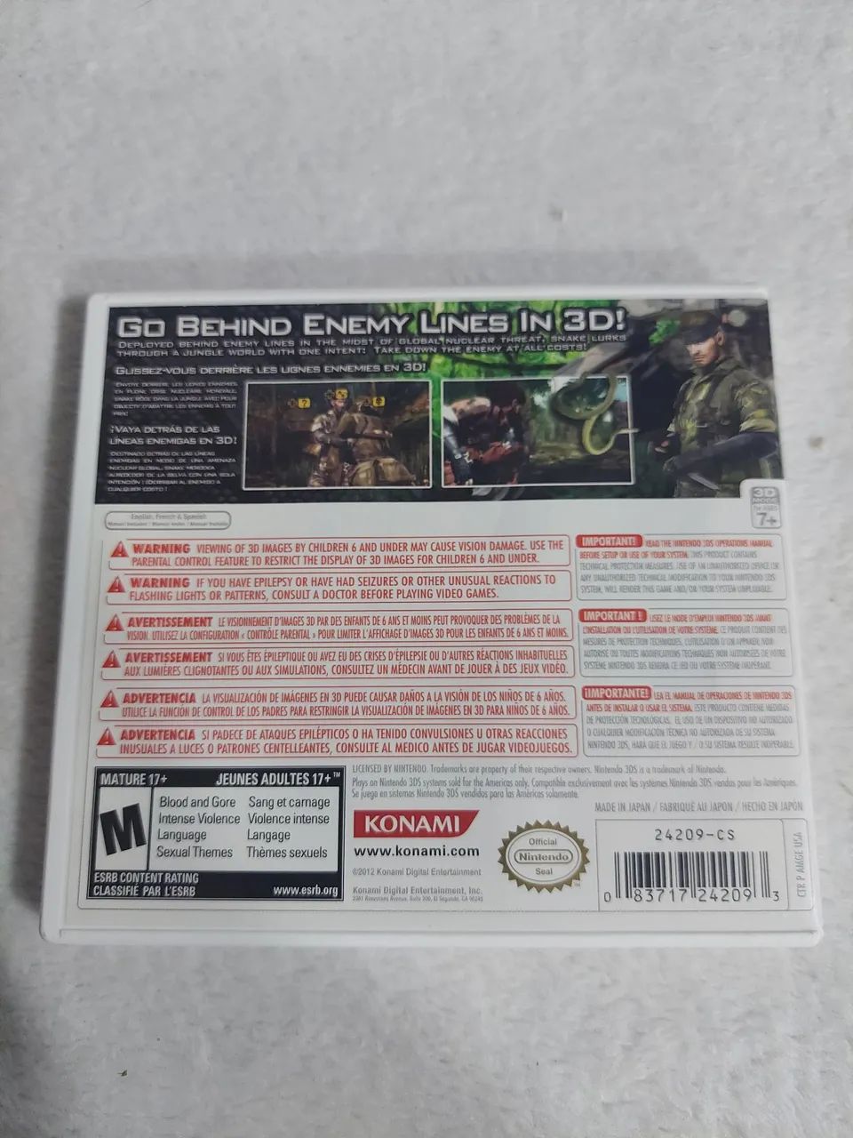 Metal Gear Solid 3D Snake Eater - Nintendo 3DS - Foto 2