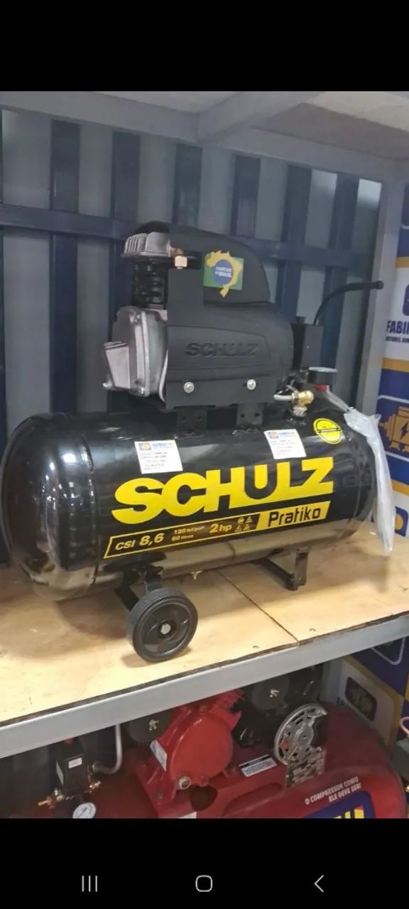 COMPRESSOR 2CV 127V 50LITROS 120PSI 8,6PES SCHULZ - Foto 2