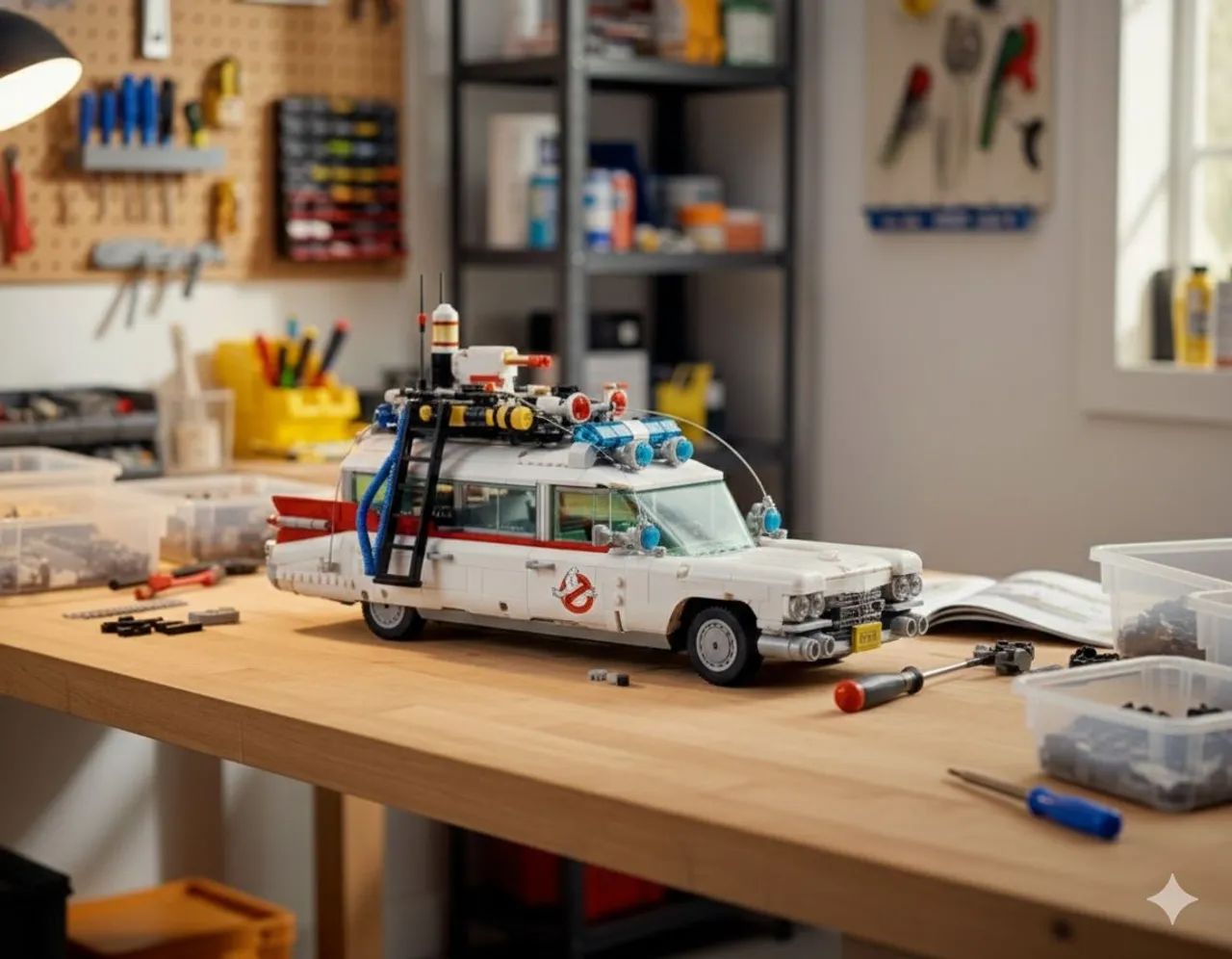 BLOCOS DE MONTAR GHOSTBUSTERS ECTO-1 CAÇA FANTASMAS 2352 PEÇAS MODELO 10274 MARCA MEGA  - Foto 2
