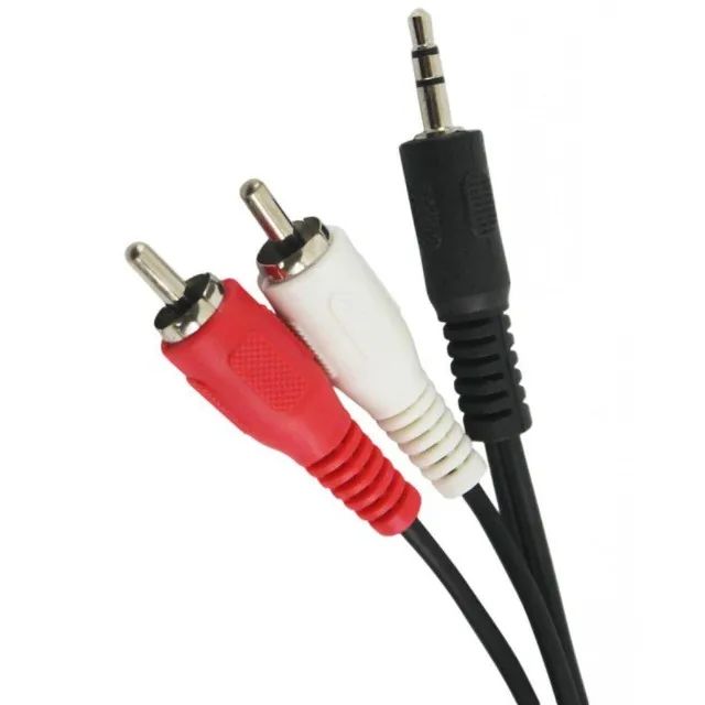 Cabo Auxiliar P2 3,5mm Macho P/ 2 Rca Macho (audio) 1,2m - Foto 3