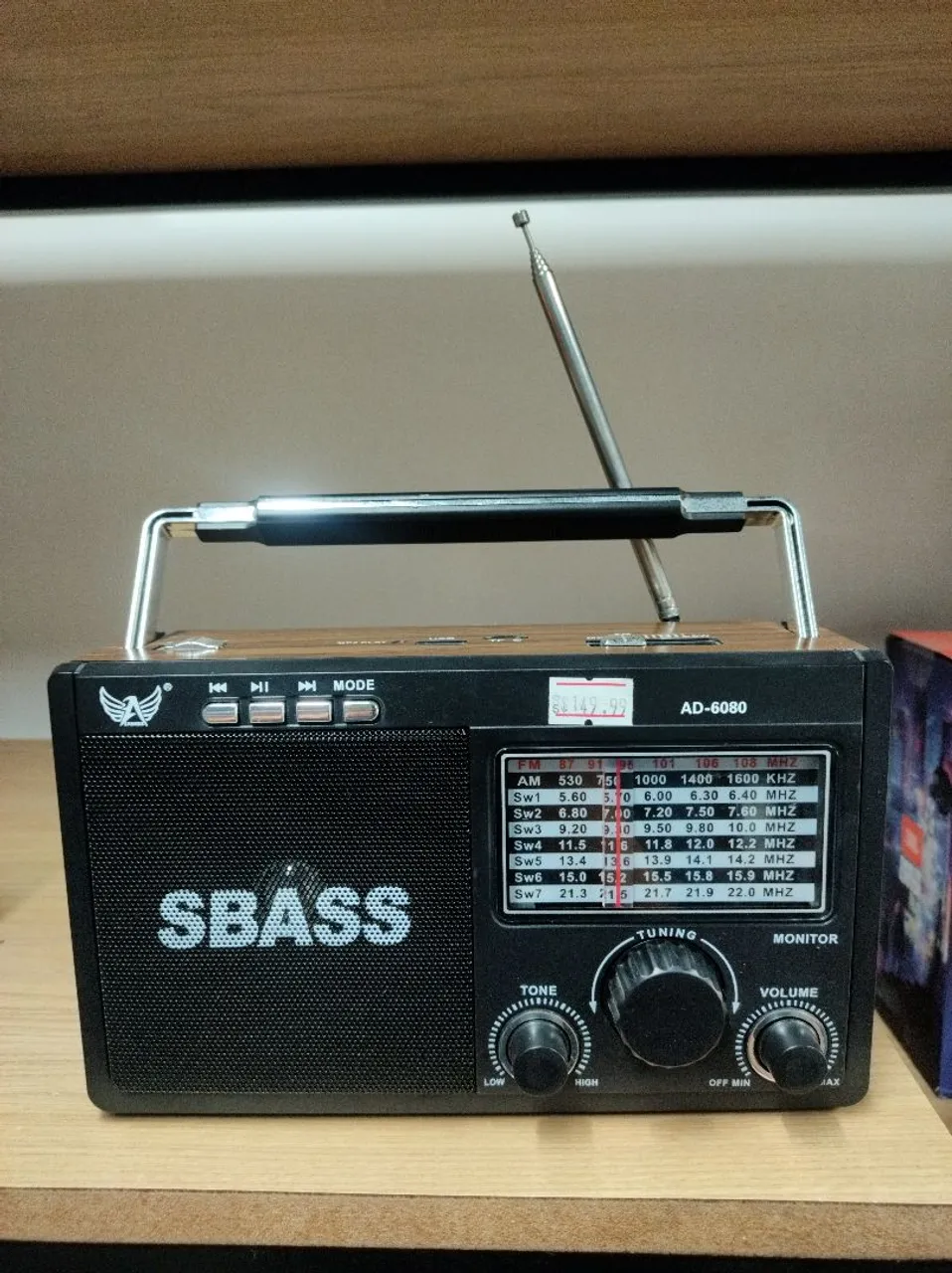 Rádio Rerto Portátil Am FM bluetooth com bateria recarregável loja física entrega