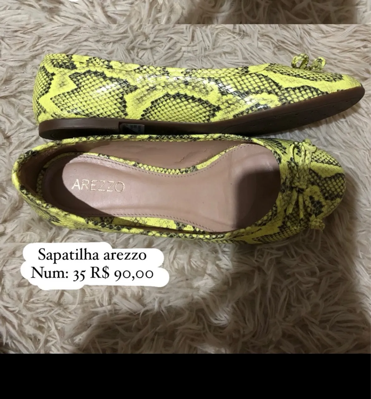 Sapatilha Arezzo Snake