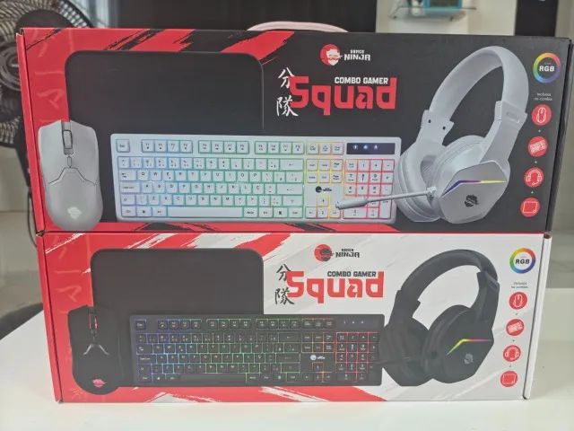 COMBO GAMER NINJA TECLADO, MOUSE, HEDSEAT, MOUSEPAD NOVO