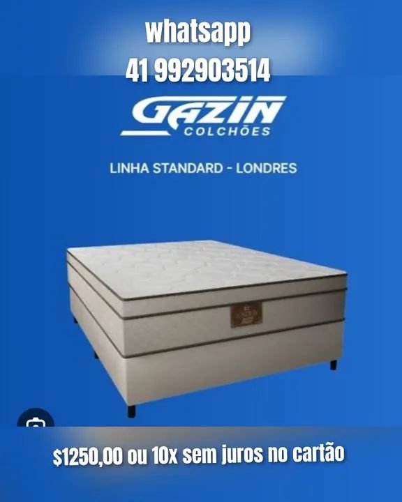 Cama box casal Londres gazin # 10x sem juros 