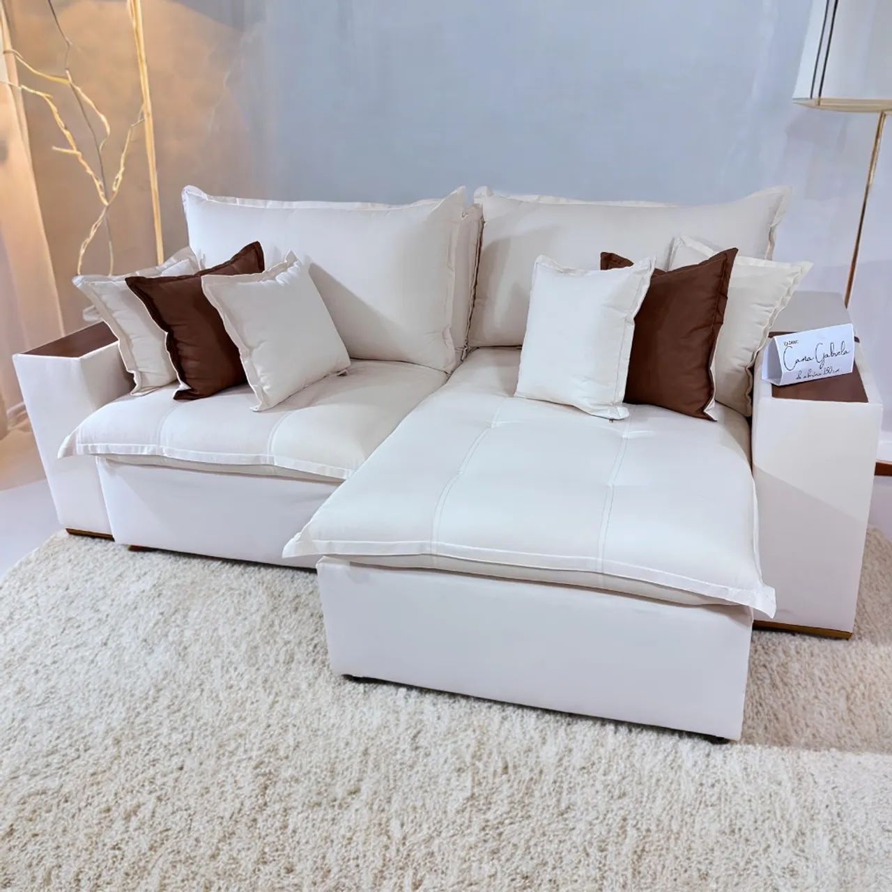 Sofá Cama Retrátil Tebas 2,30 m Linho- Produto Novo  - Foto 4