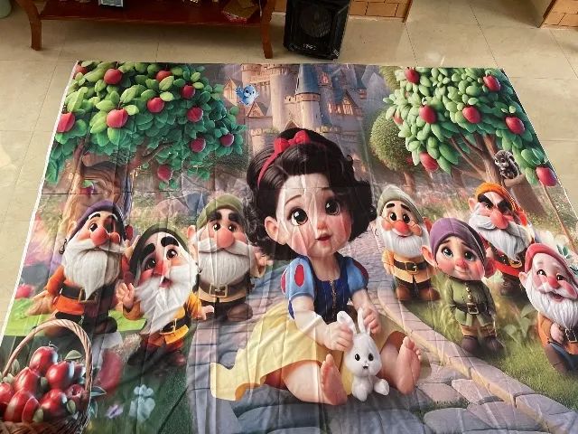 Painel sublimado branca de neve babby