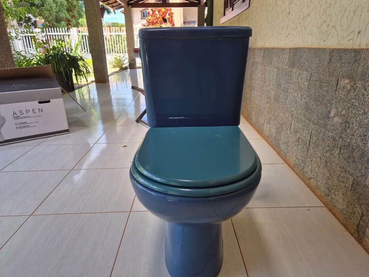 Vaso Sanitário Azul  - Foto 5