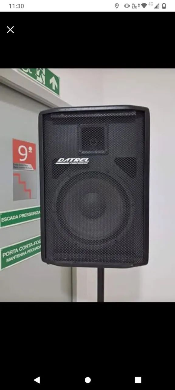 KIT CAIXA DE SOM PROFISSIONAL DASTEL 12P 250W BIVOLT + TRIPÉS DE APOIO - Foto 2