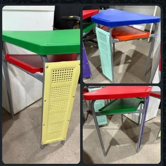 Mesa infantil colorida reforçada 