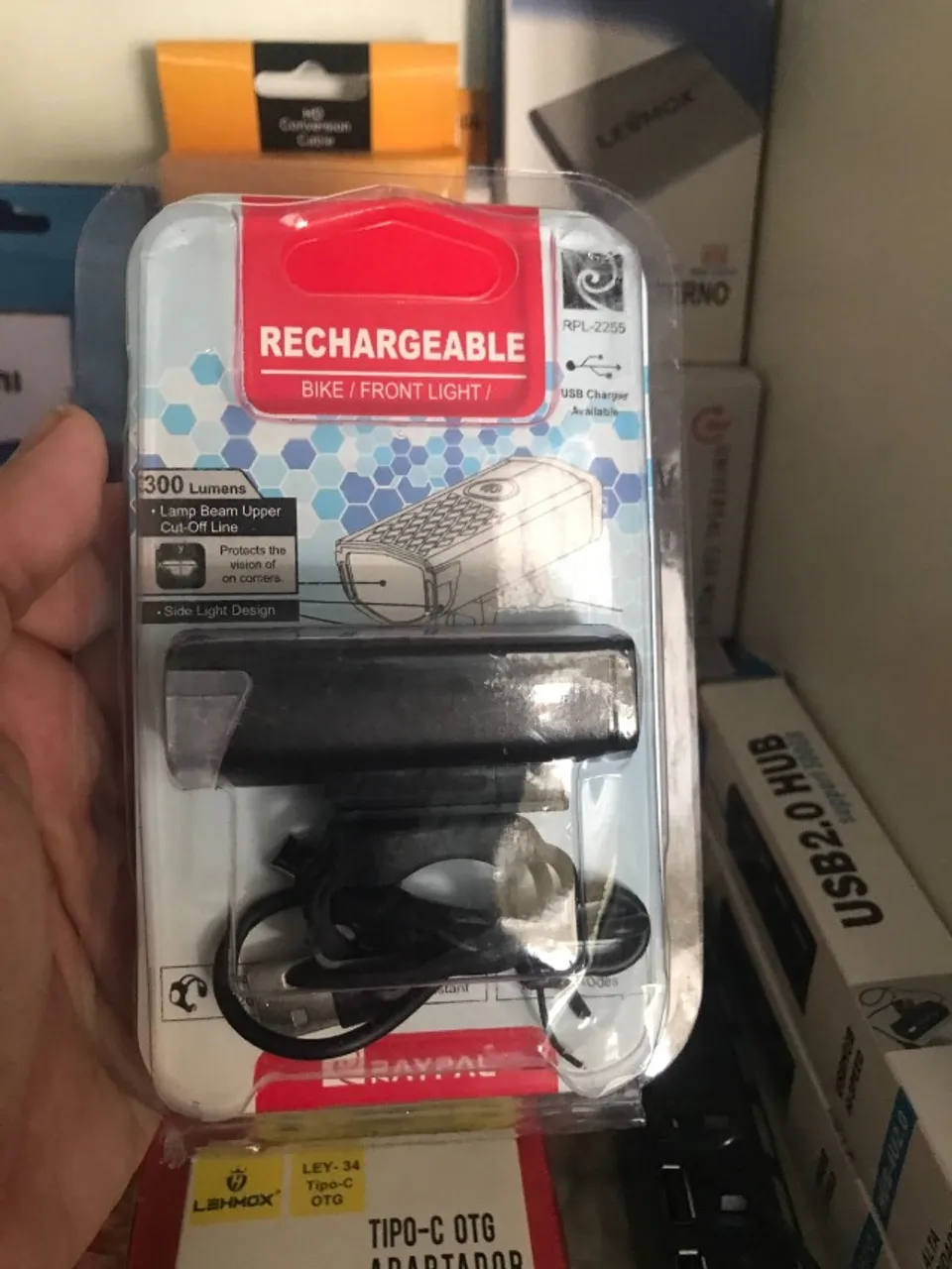 Luz Frontal para bike com Usb Recarregável