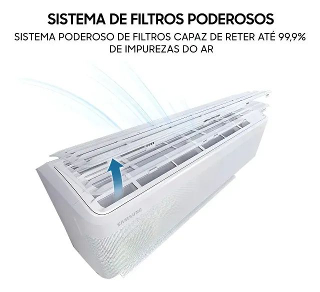 NOVO por preço de usado! Ar-condicionado Split Inverter Samsung Windfree Pro Energy - Foto 5