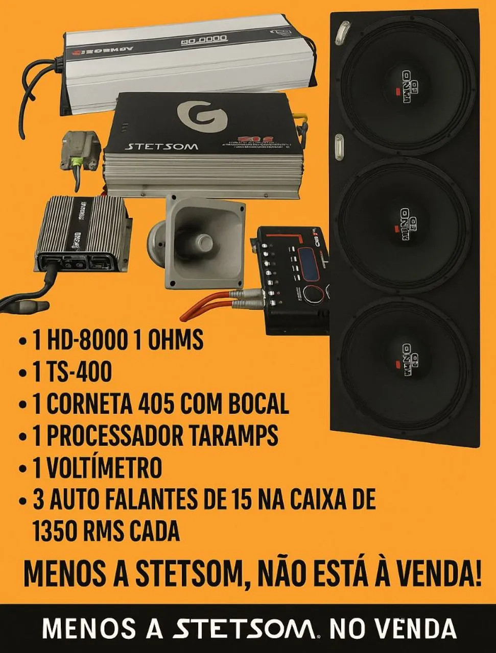 Som Automotivo Completo - HD-8000, TS-400, Taramps