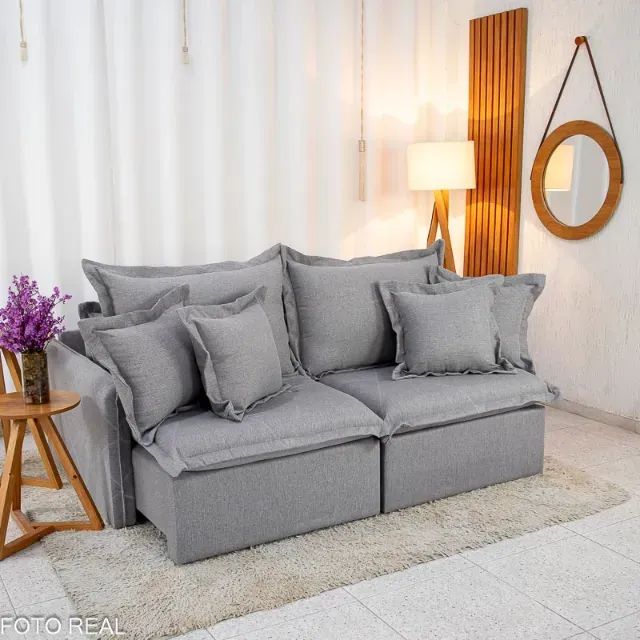 Sofá Cama Lima 2.00m Linho   Sem Caixa   Entrega Rápida! Produto Novo!  - Foto 4