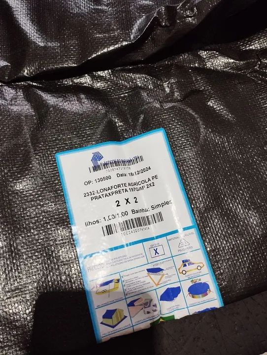 Lona Agrícola Prataxpreta 2x2 - 197g/m²