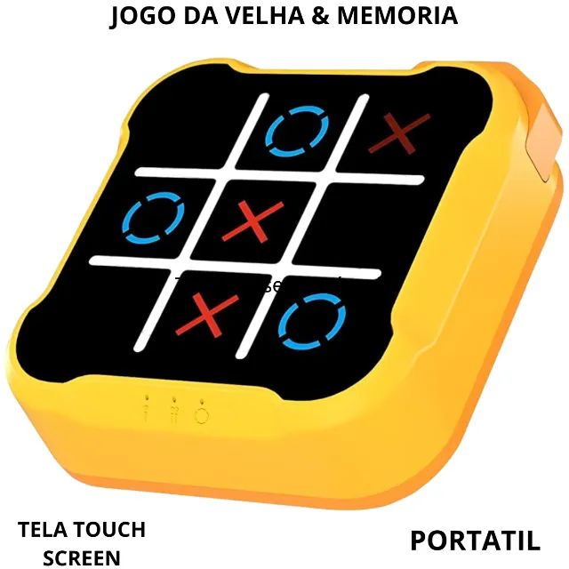 Jogo Da Velha Eletronico Digital Portatil Tic Tac Toe Tela Touchscreen 3 Modos