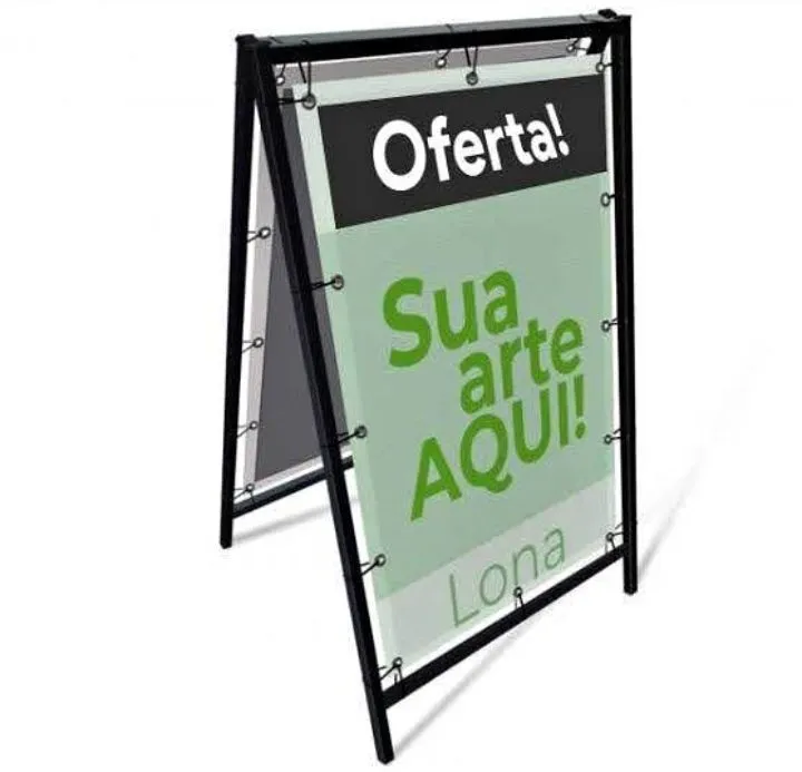 Placas e cavalete