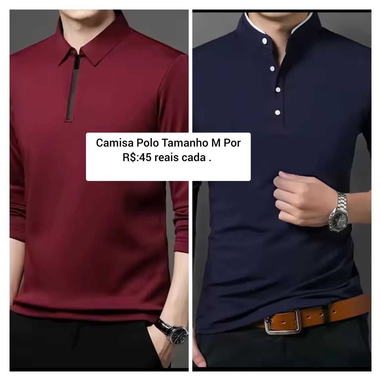 Camisa Polo Tamanho M. 45 reais cada 