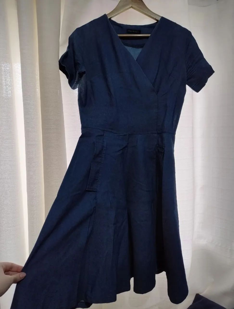 Vestido jeans transpassado Stella Maris - Foto 4