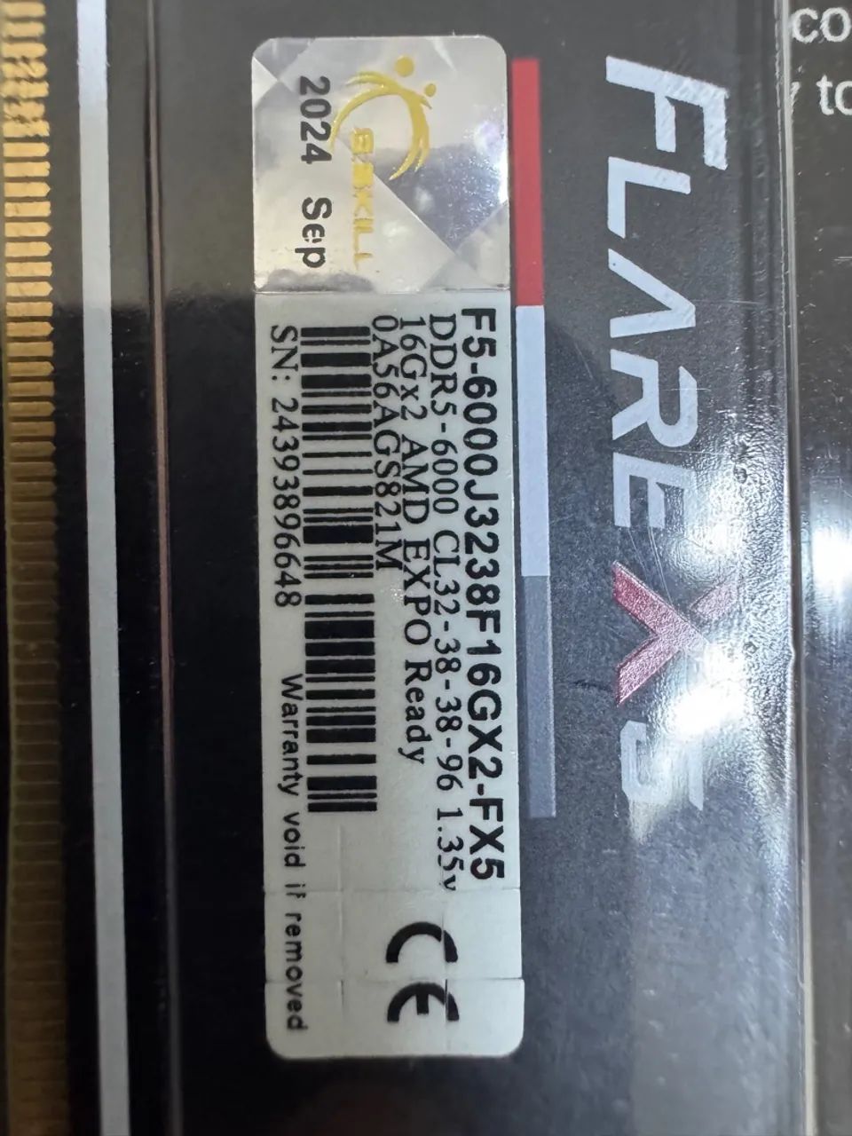 Memória RAM 32 gb G.Skill Flare X5 DDR5 2x16 6000mhz Cl32 - Foto 2