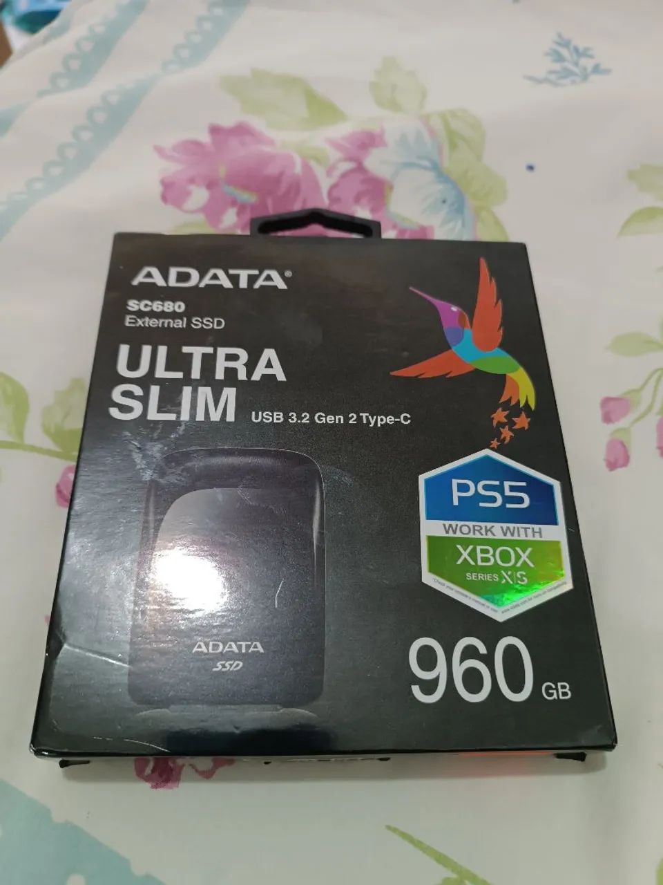 SSD Externo ADATA ULTRA SLIM SC680 960GB - PS5 e Xbox Series X|S